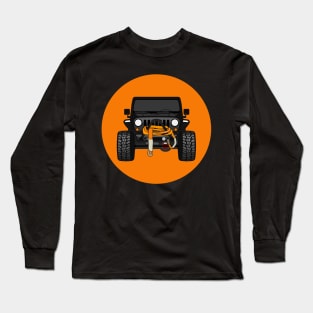 [JEEP]_BLACK_Front 'ORANGE CIRCLE' Long Sleeve T-Shirt